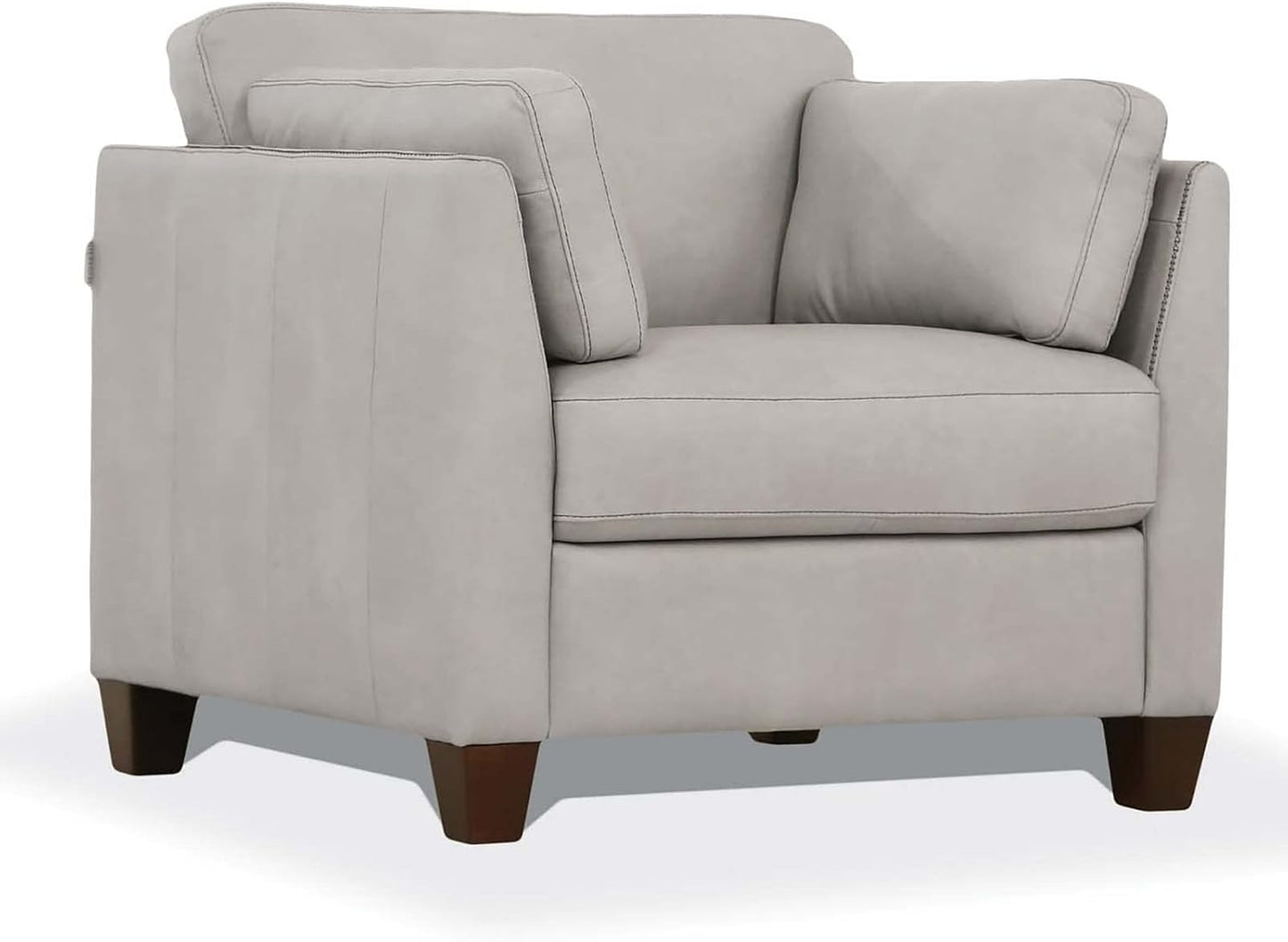 Luxury Modern Leather Upholstered Armchair