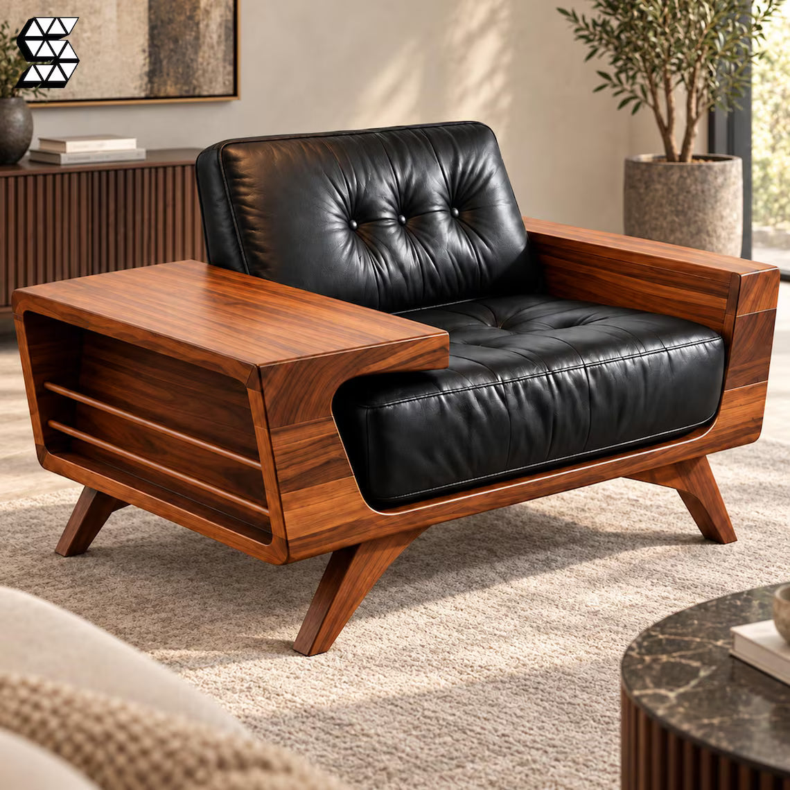 Teak Wood Lounge Sofa