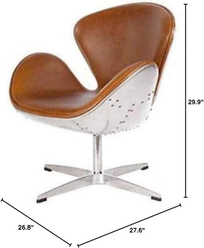 Luxury Vintage Aviator Swan Lounge Chair