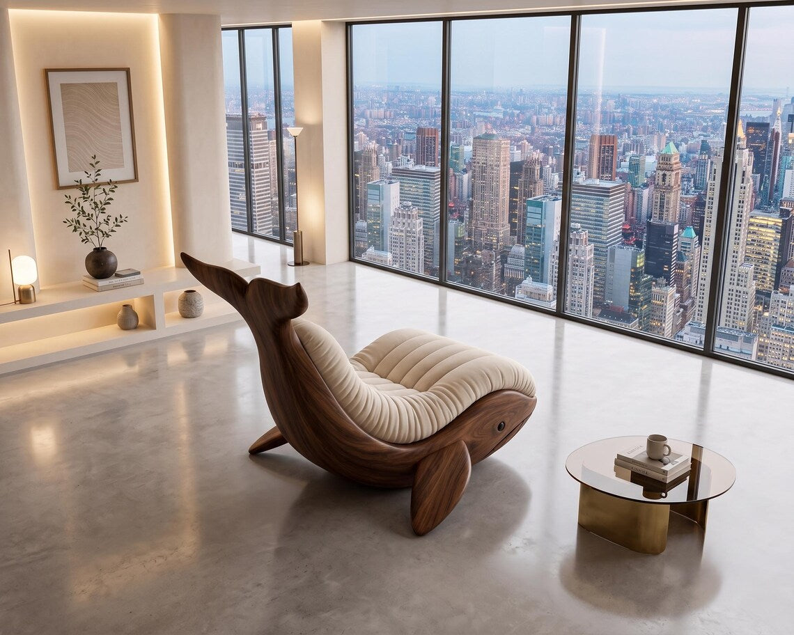 Whale Walnut Lounge Chair