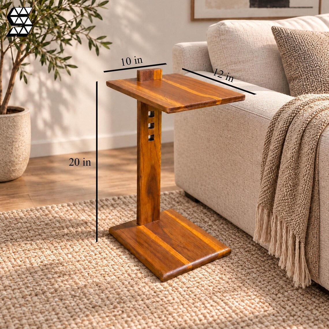 Solid Teak C-Table