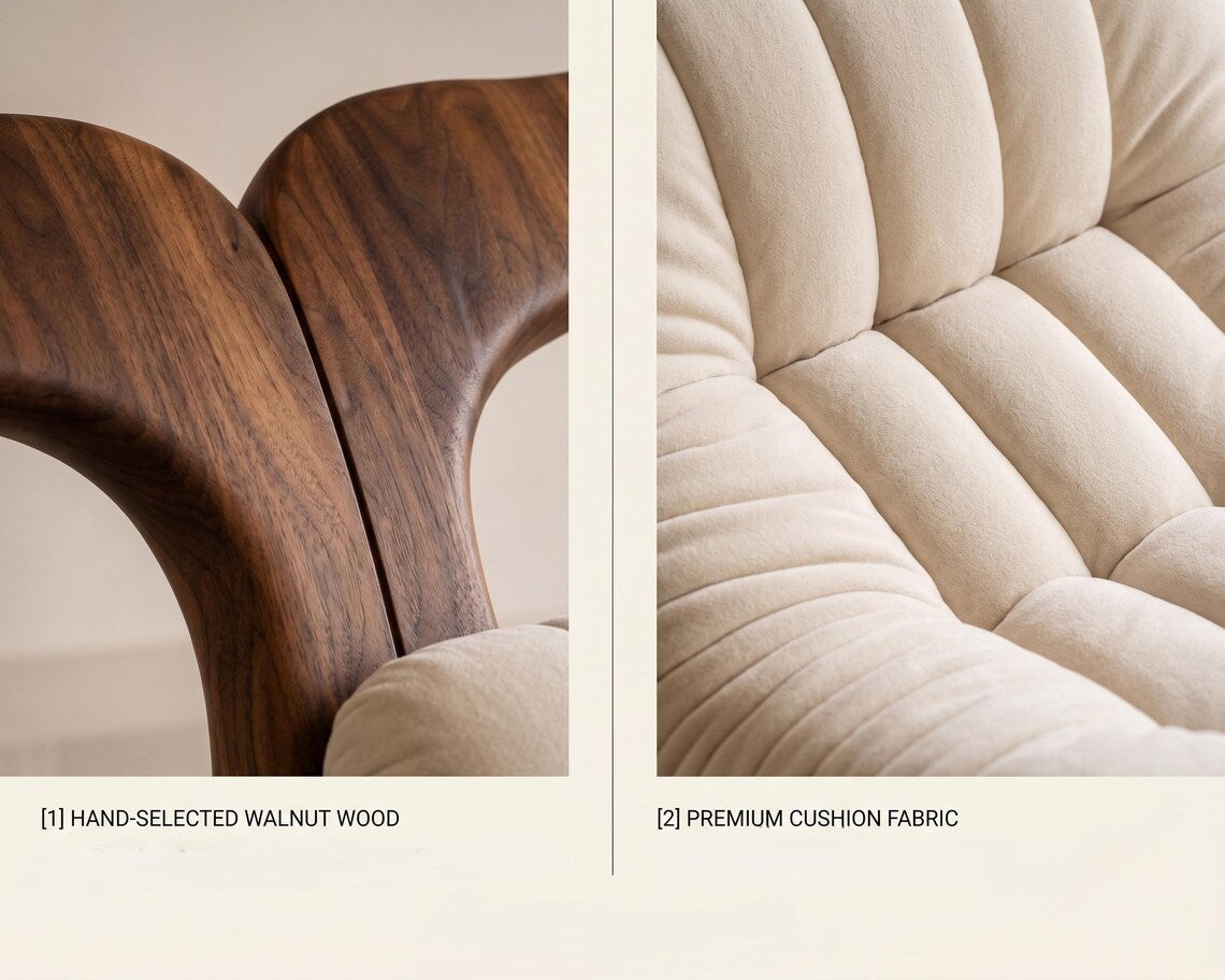 Whale Walnut Lounge Chair