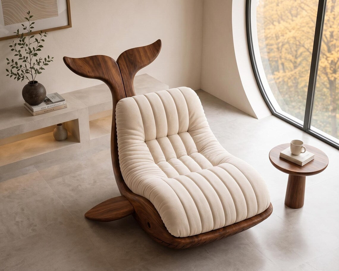 Whale Walnut Lounge Chair