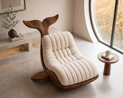 Whale Walnut Lounge Chair