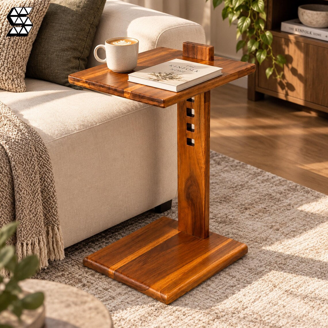 Solid Teak C-Table