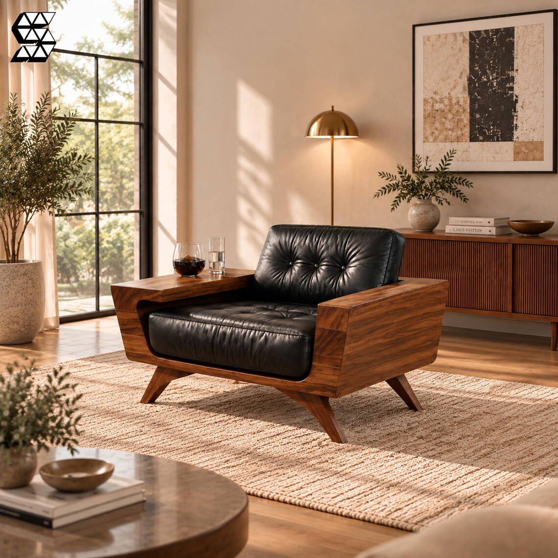 Teak Wood Lounge Sofa