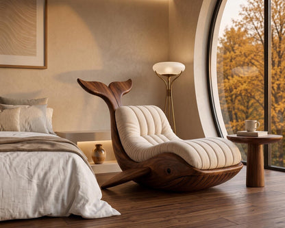 Whale Walnut Lounge Chair