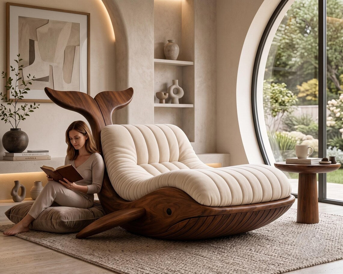 Whale Walnut Lounge Chair
