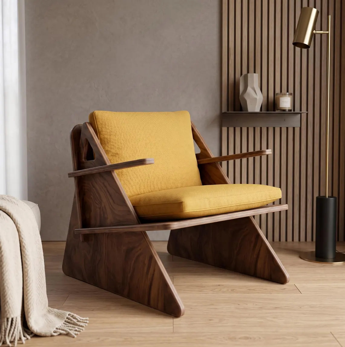 Modern Wooden Lounge Chair