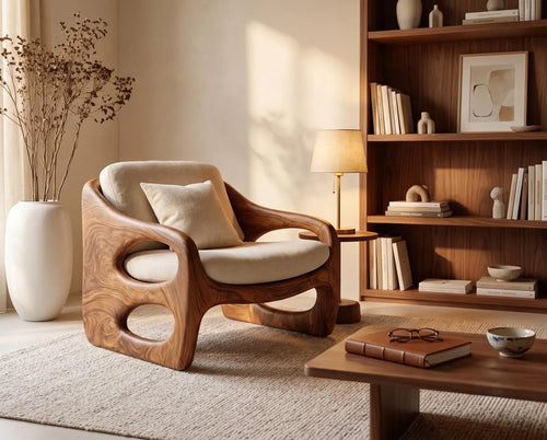 Teak Burl Lounge Chair