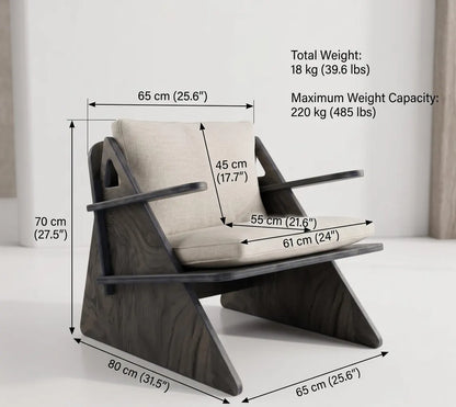 Modern Wooden Lounge Chair