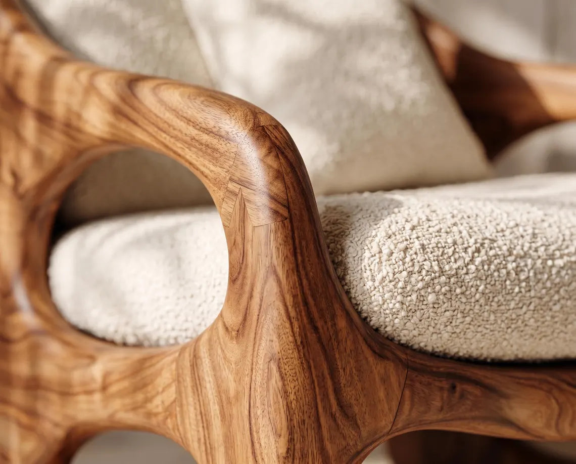 Teak Burl Lounge Chair
