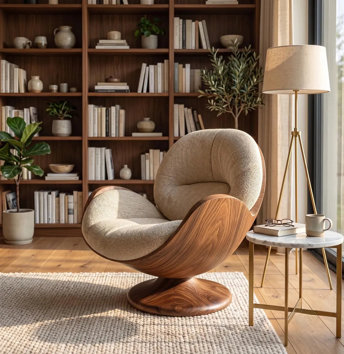 Solid Teak Lounge Chair