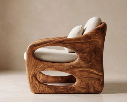 Teak Burl Lounge Chair