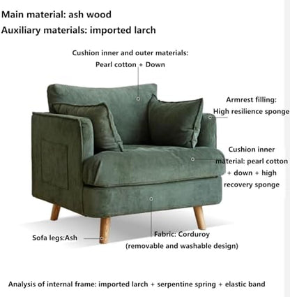 Oversized Corduroy Lounge Chair
