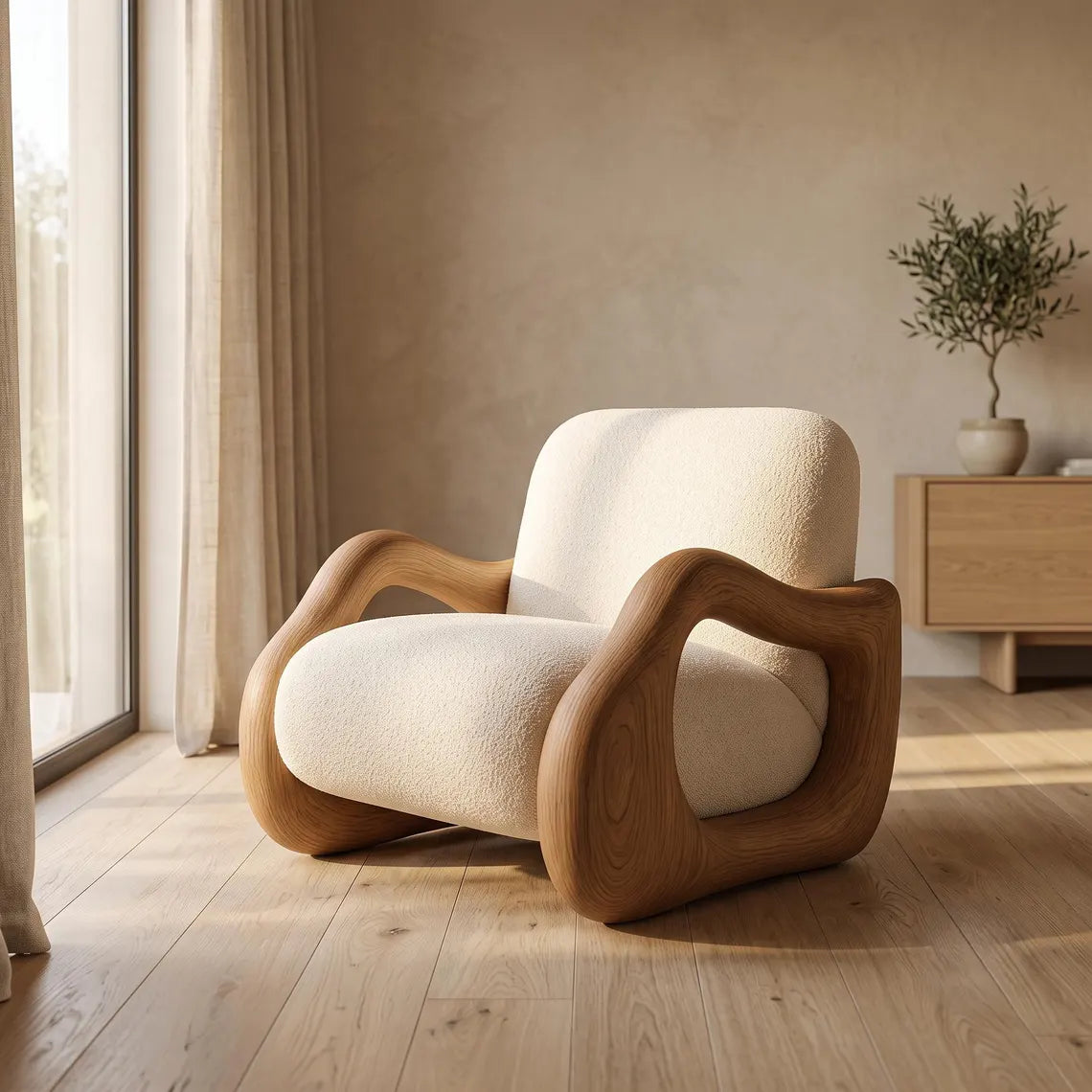 Mango Wood Lounge Chair