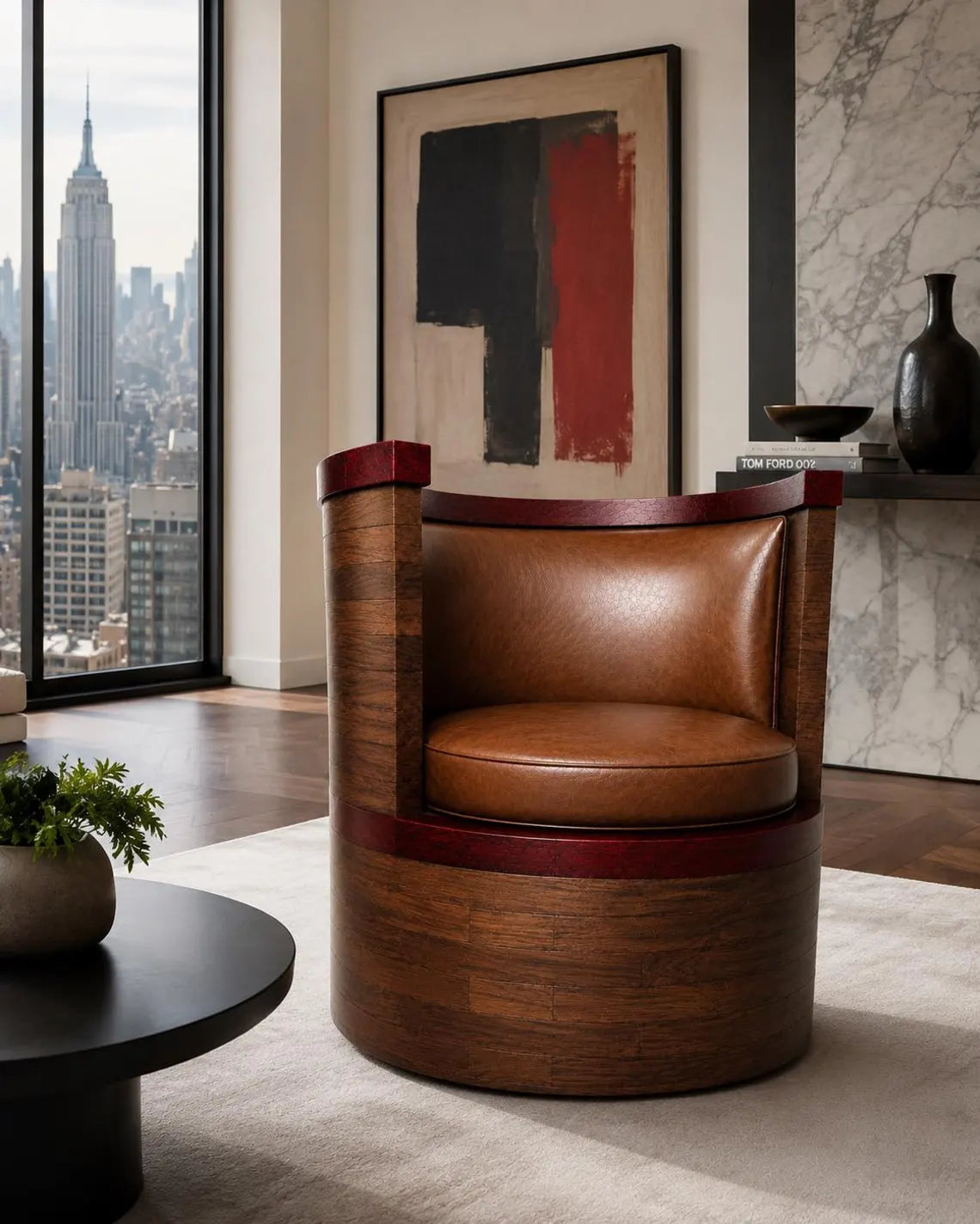 Cirque Walnut Lounge Chair