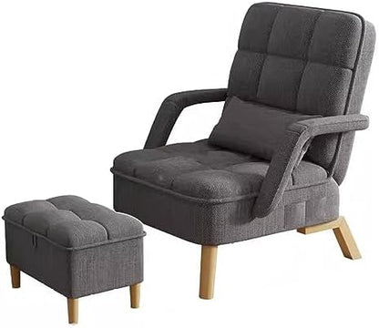 Modern Armchair with Ottoman