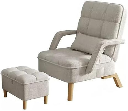 Modern Armchair with Ottoman