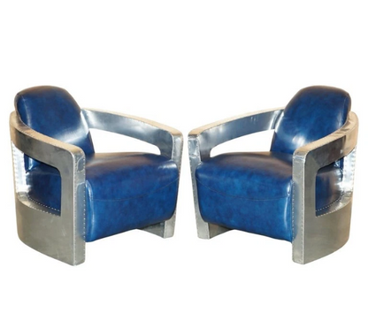 Blue Aviator Rocket Armchair