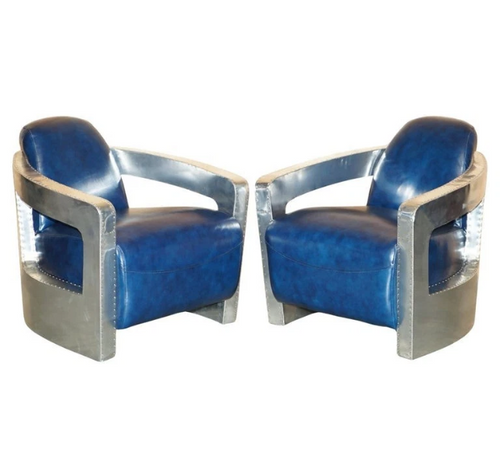 Blue Aviator Rocket Armchair
