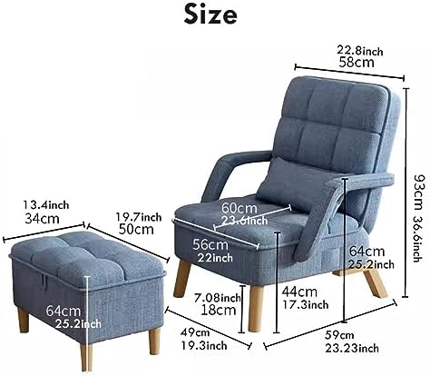 Modern Armchair with Ottoman