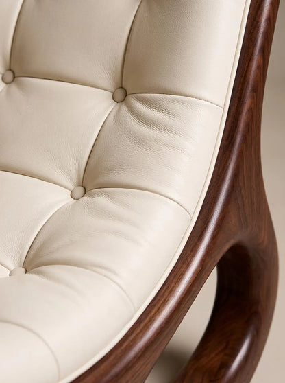 Sculptural Walnut Lounge Chair