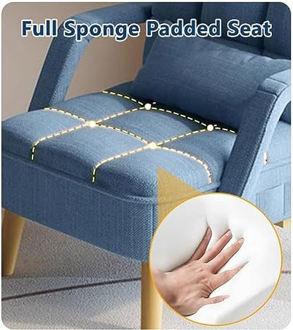 Modern Armchair with Ottoman
