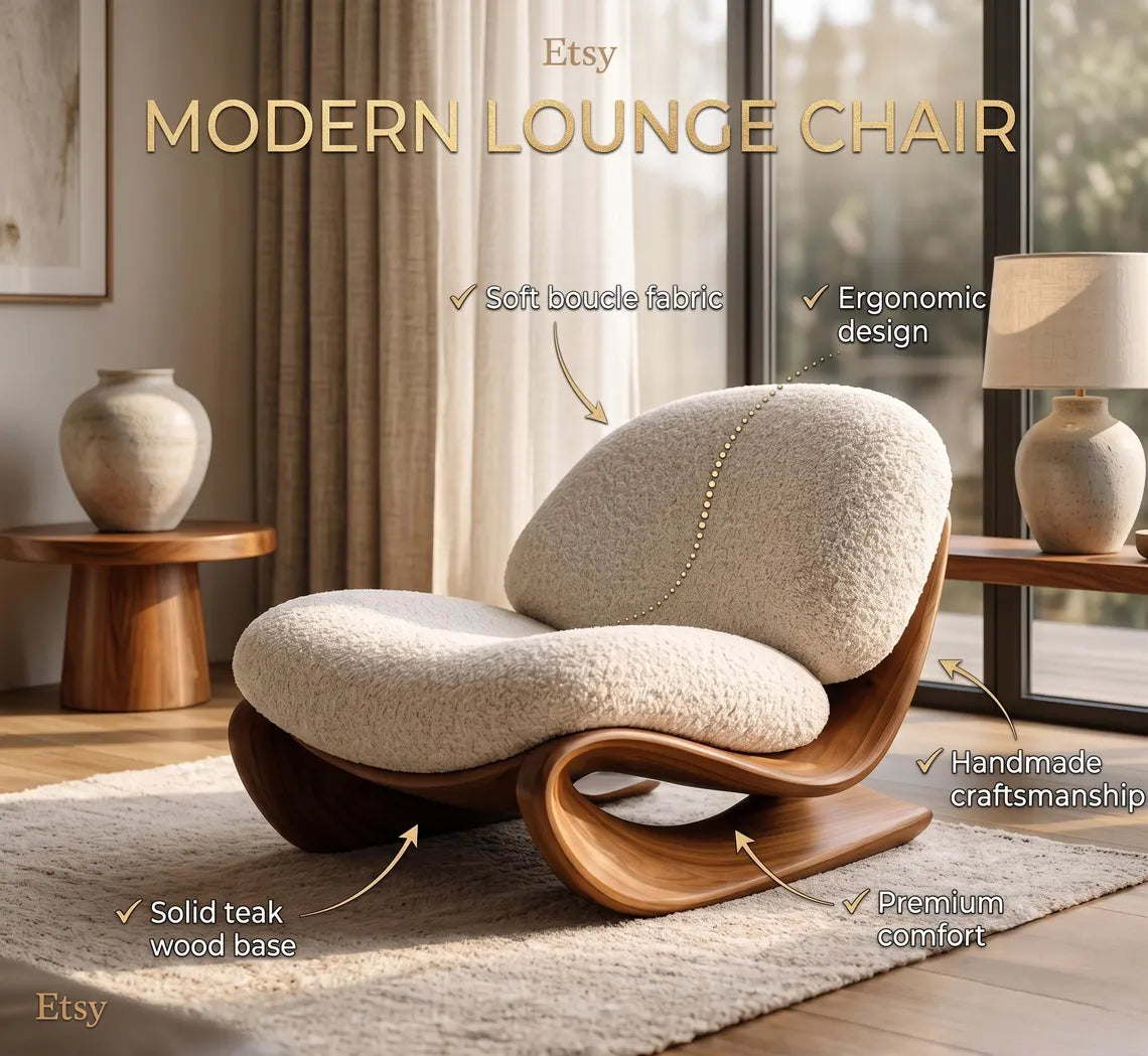 Teak Wood Lounge Chair