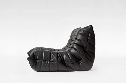 Black Leather Togo Lounge Chair