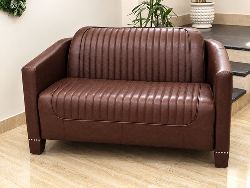 Luxury Brown Leather Aviator Armchair