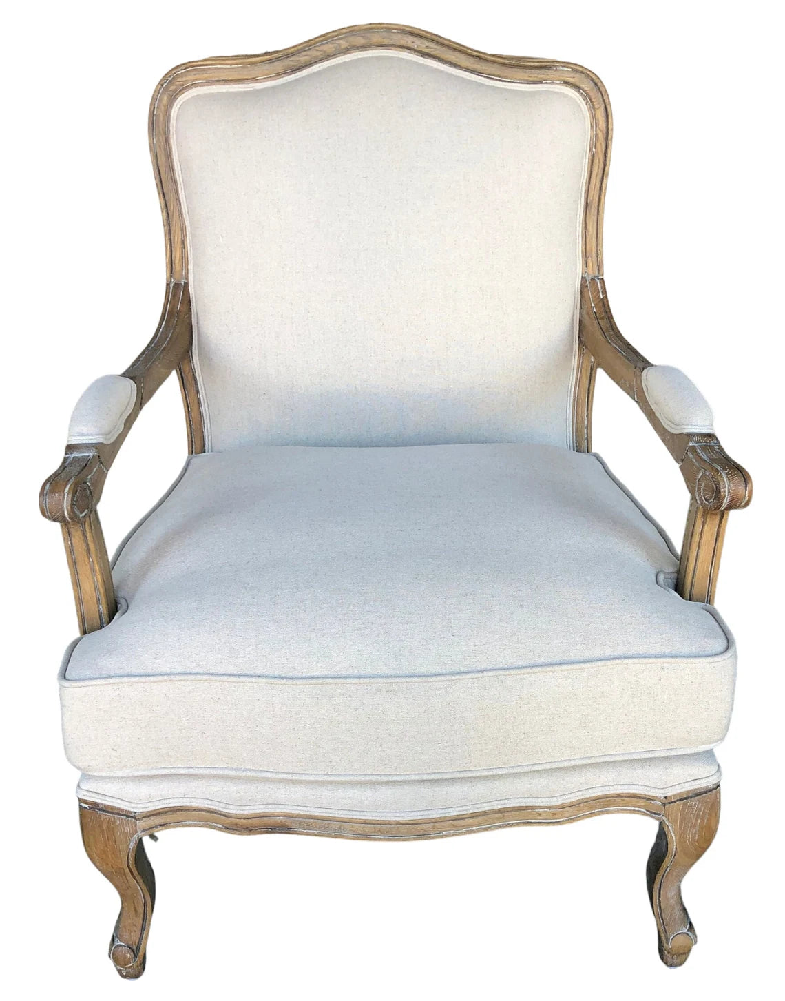 Modern Linen Accent Armchair