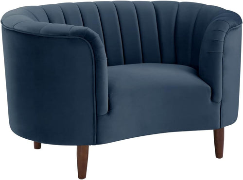 Luxury Channel Tufted Upholstered Armchair & Loveseat