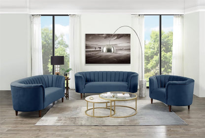Luxury Channel Tufted Upholstered Armchair & Loveseat