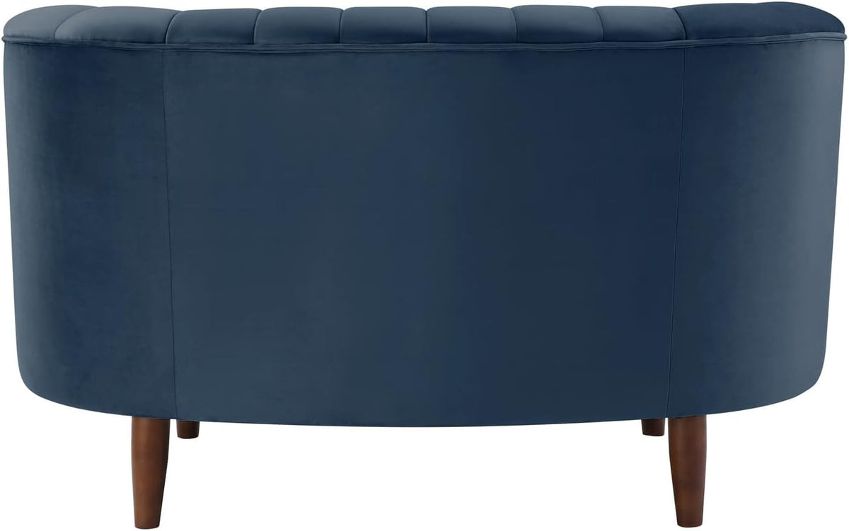 Luxury Channel Tufted Upholstered Armchair & Loveseat
