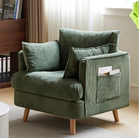 Oversized Corduroy Lounge Chair