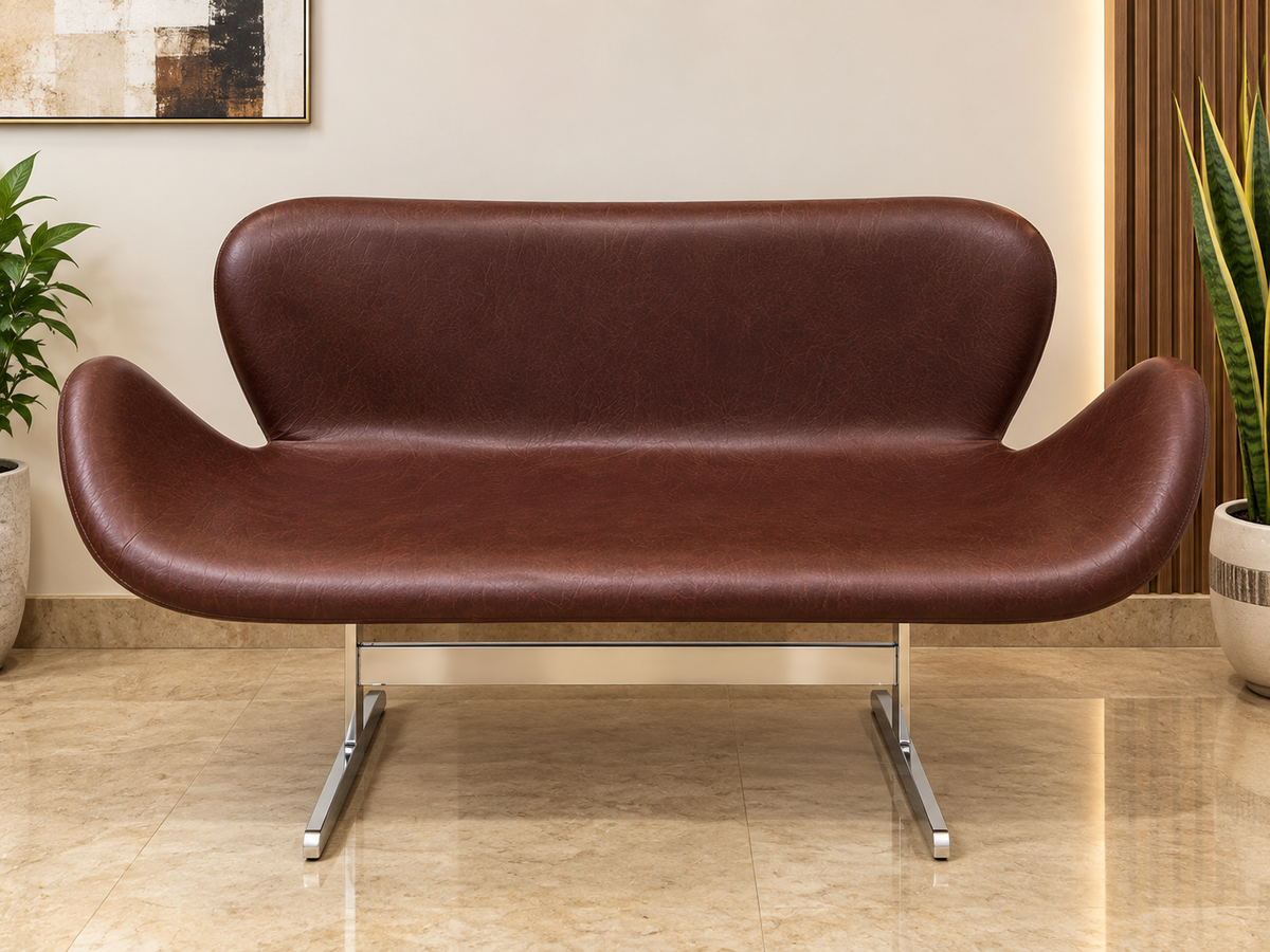 Luxury Brown Aviator Leather Armchair