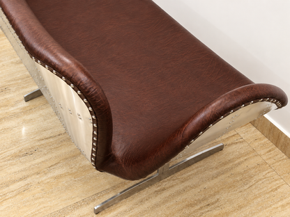 Luxury Brown Aviator Leather Armchair