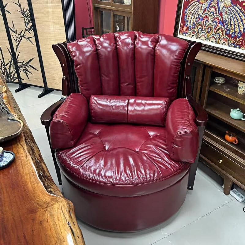 Burgundy Luxury Leather Armchair