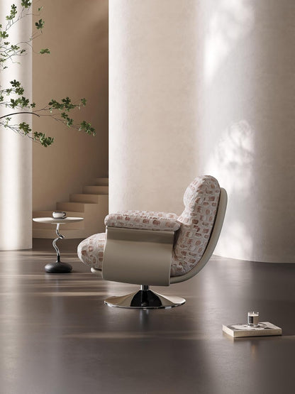 Upholstered Armchair with Footrest