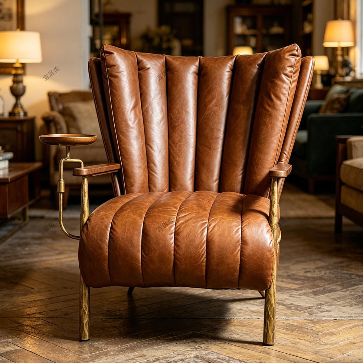 Mid-Century Leather Lounge Chair