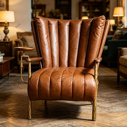 Mid-Century Leather Lounge Chair