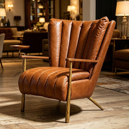 Mid-Century Leather Lounge Chair