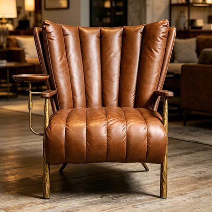 Mid-Century Leather Lounge Chair